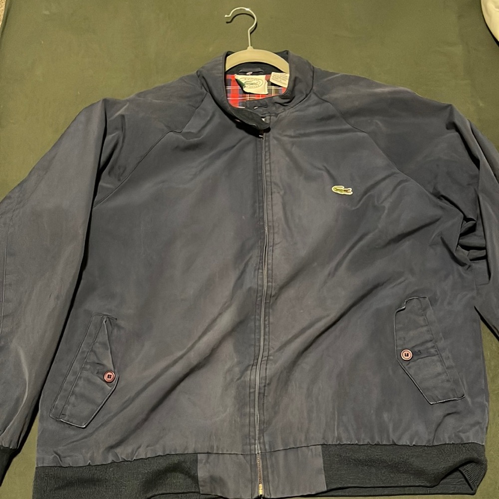 LACOSTE GENTLY USED NAVY OUTERWEAR JACKET